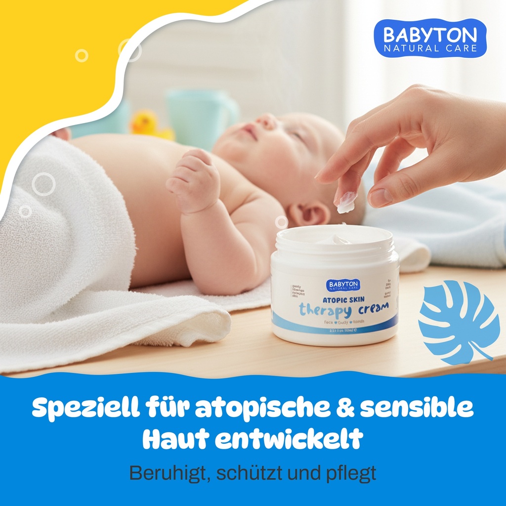 Babyton Atopic Skin Therapy Creme 100ml | Feuchtigkeit für Sensible Babyhaut