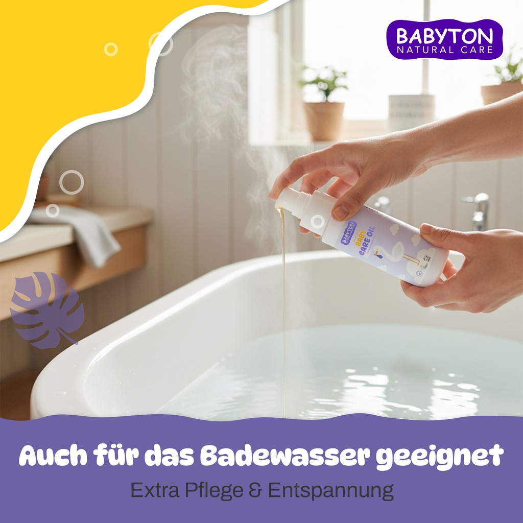 Babyton Baby Pflegeöl 50 ml | Natürliches Calendula-Aprikose Öl für empfindliche Haut