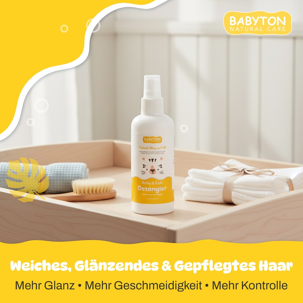 Babyton Baby & Kids Detangler Spray 200ml | Sanft, Natürlich & Knotenfrei