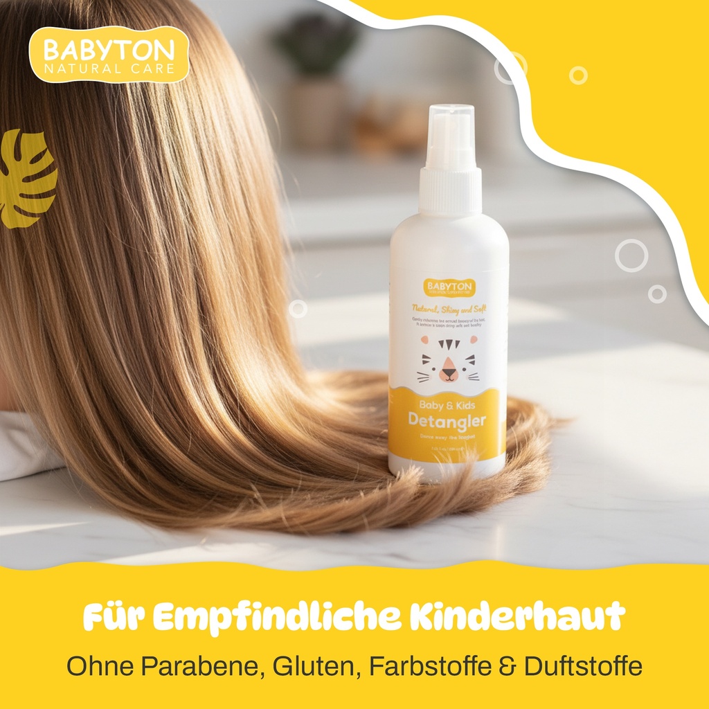 Babyton Baby & Kids Detangler Spray 200ml | Sanft, Natürlich & Knotenfrei