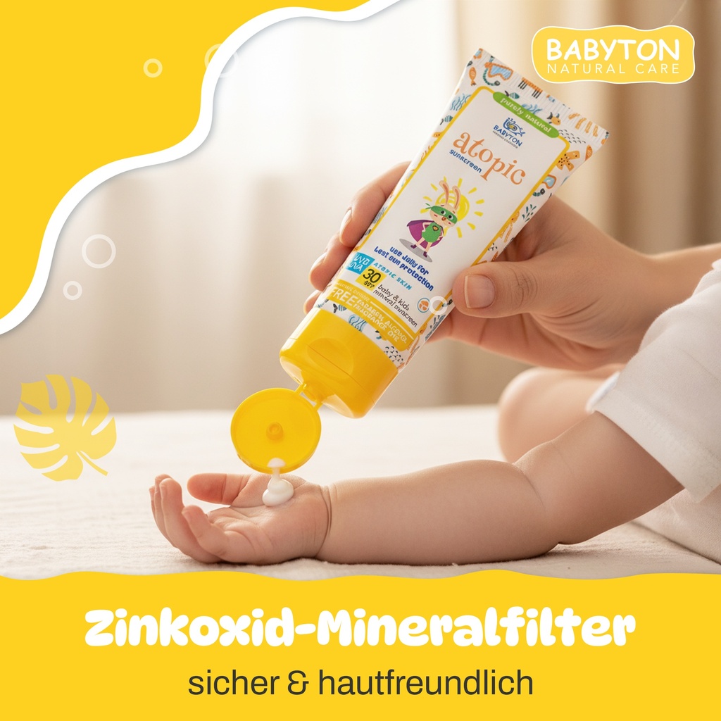 Babyton Mineral Sonnencreme SPF 30 für Babys & Kinder – Sensible Haut, Organisch