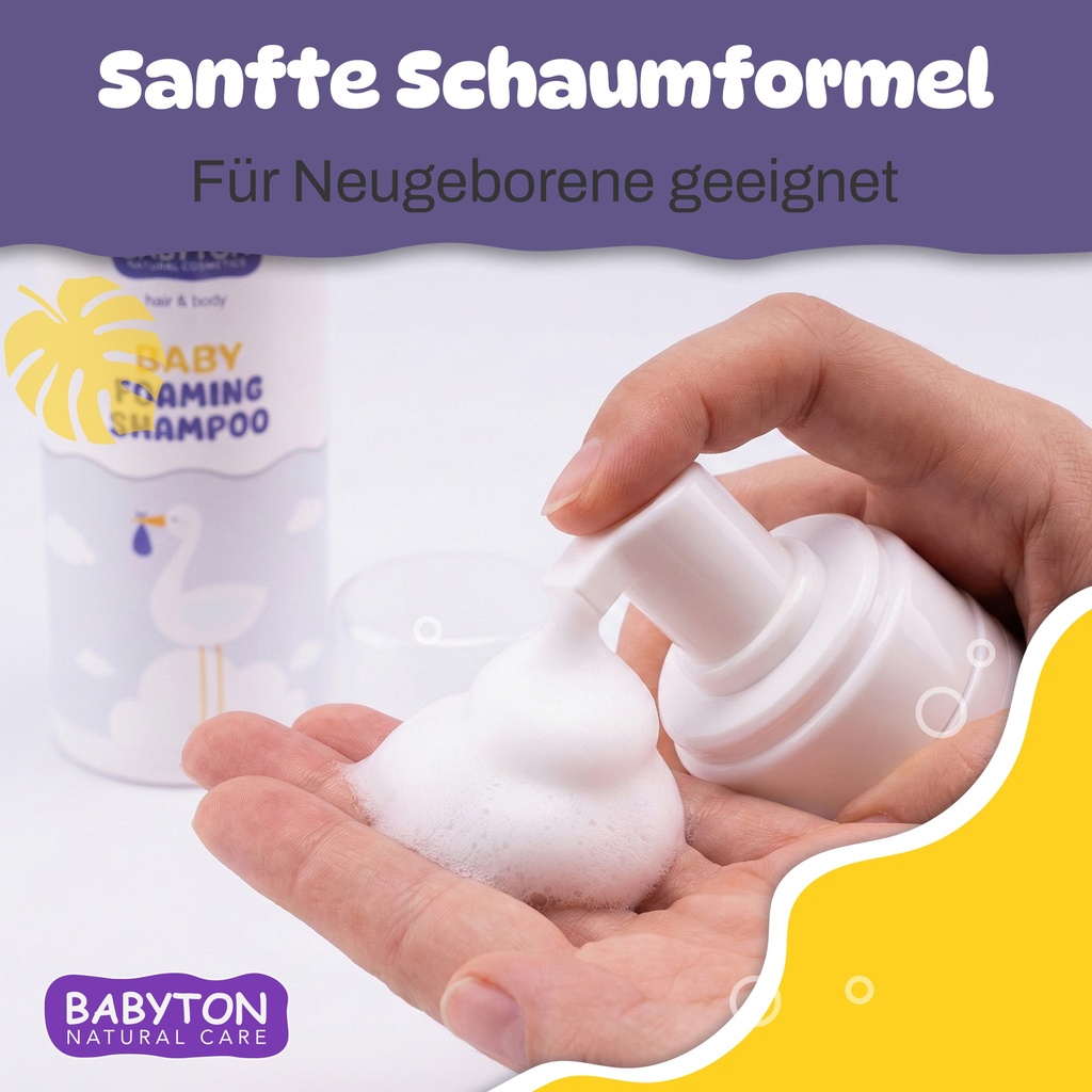 Babyton Baby Schaum-Shampoo 150ml | Sanft, Parabenfrei & Tränenfrei