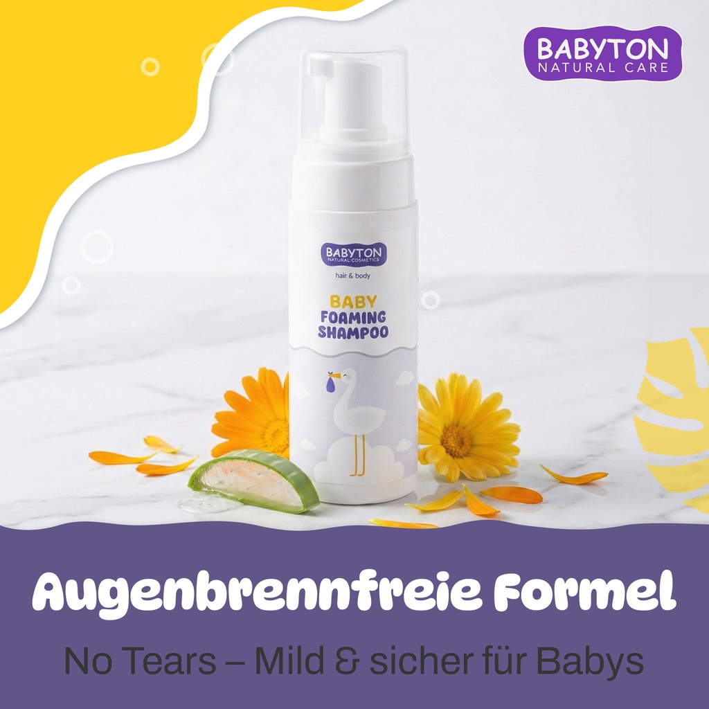 Babyton Baby Schaum-Shampoo 150ml | Sanft, Parabenfrei & Tränenfrei