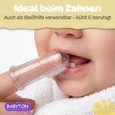 Babyton Silikon Fingerzahnbürste für Babys, Doppelseitig, BPA-frei, Weich
