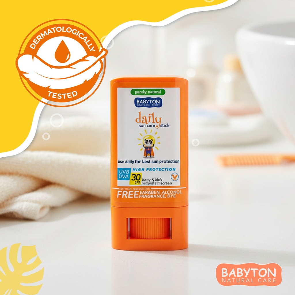 Babyton Kids Sonnenschutz Stick SPF 30 | Bio, Hypoallergen, Kokos, Wasserfest