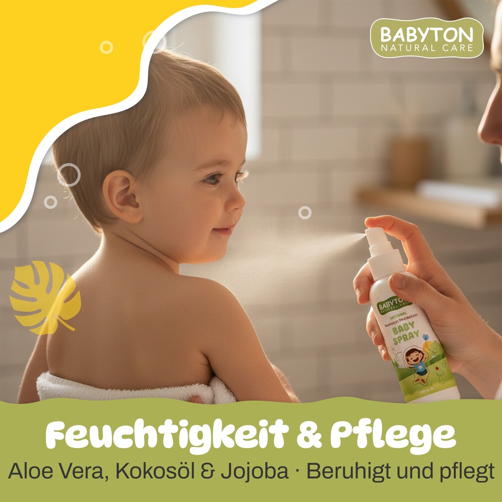 Babyton Organic Baby Spray 100ml | Natur, Vegan, Sensible Haut, Parabenfrei