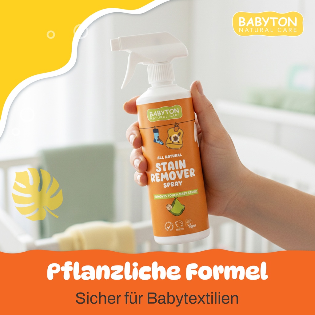 Babyton Fleckenentferner Spray 500 ml | Pflanzlich & Hypoallergen