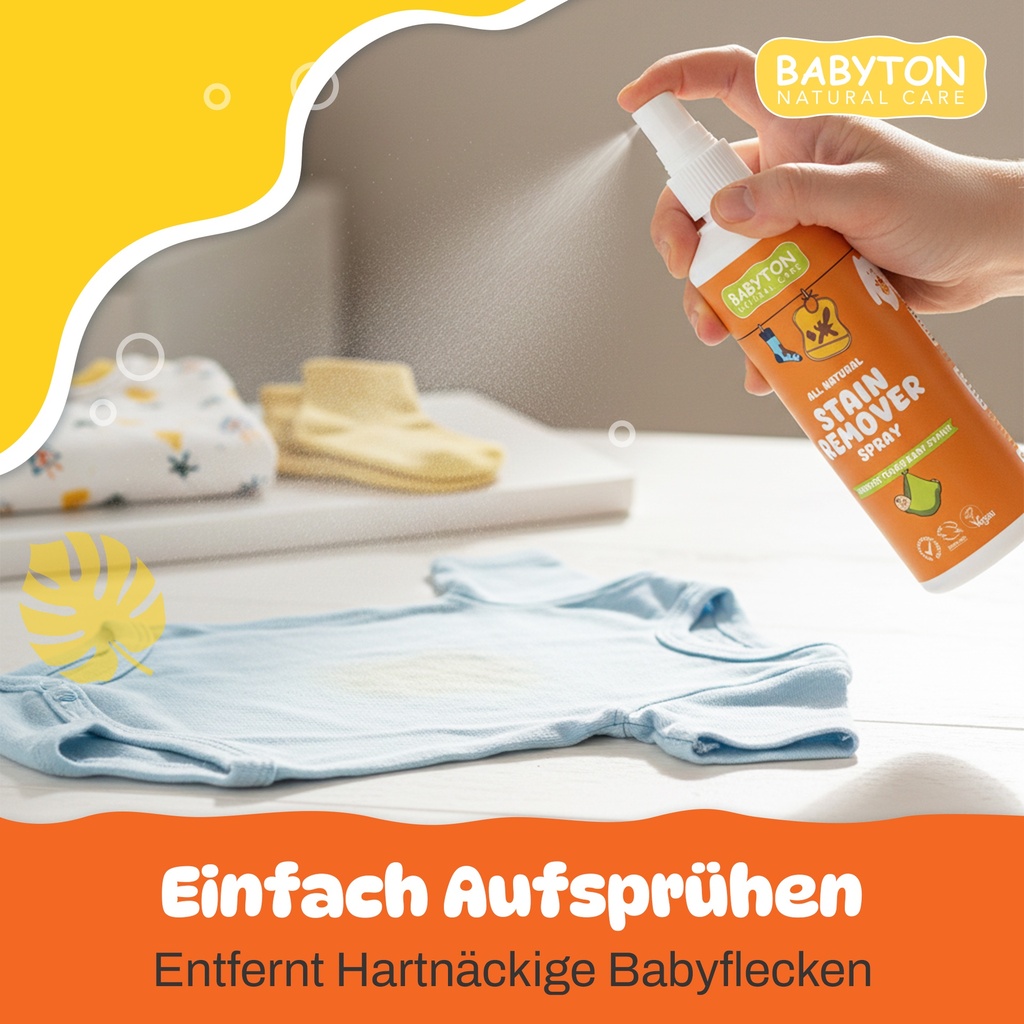 Babyton Fleckenentferner Spray 500 ml | Pflanzlich & Hypoallergen