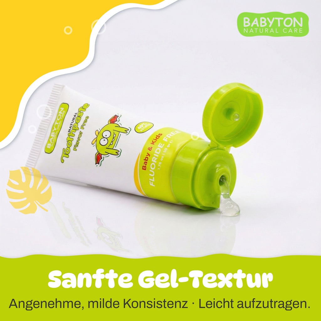 Babyton Natürliche Zahnpasta Tropischer Geschmack, SLS/Fluorid/Parabenfrei 50ml