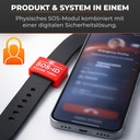 SOS-ID Armbandschlaufe. Innovativ und angenehm zu tragen. Rot
