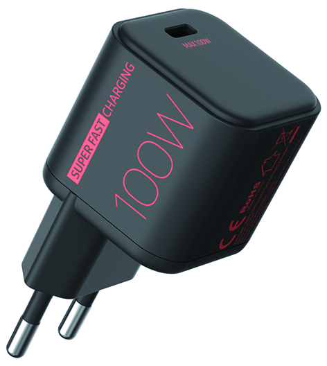 beclad. Mini 100W 1 Port Travel Adapter BLACK BT-PT110MBG-GR