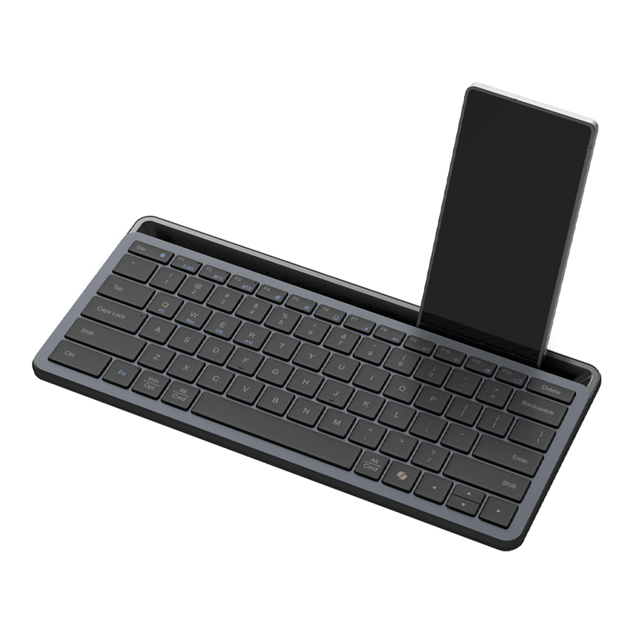 beclad. Bluetooth Keyboard with Stand(2.4G + 2 bluetooth) 