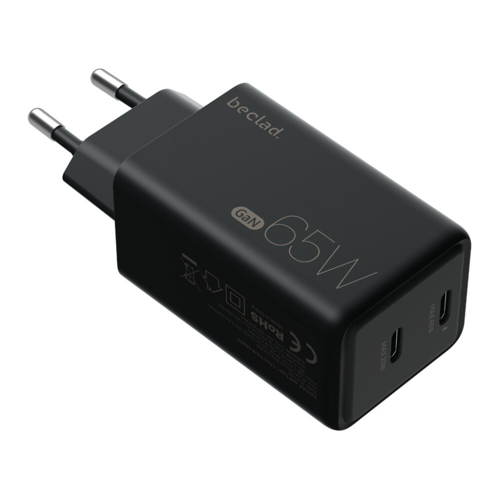 beclad. 65W 2 Port Travel Adapter (C+A)