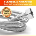 Flexibler 1.5 meter Anschlussschlauch aus Edelstahl für Wasseranschluss