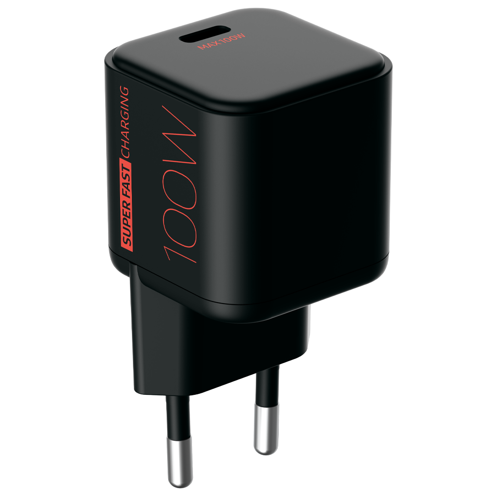 beclad. Mini 100W 1 Port Travel Adapter BLACK BT-PT110MBG-GR