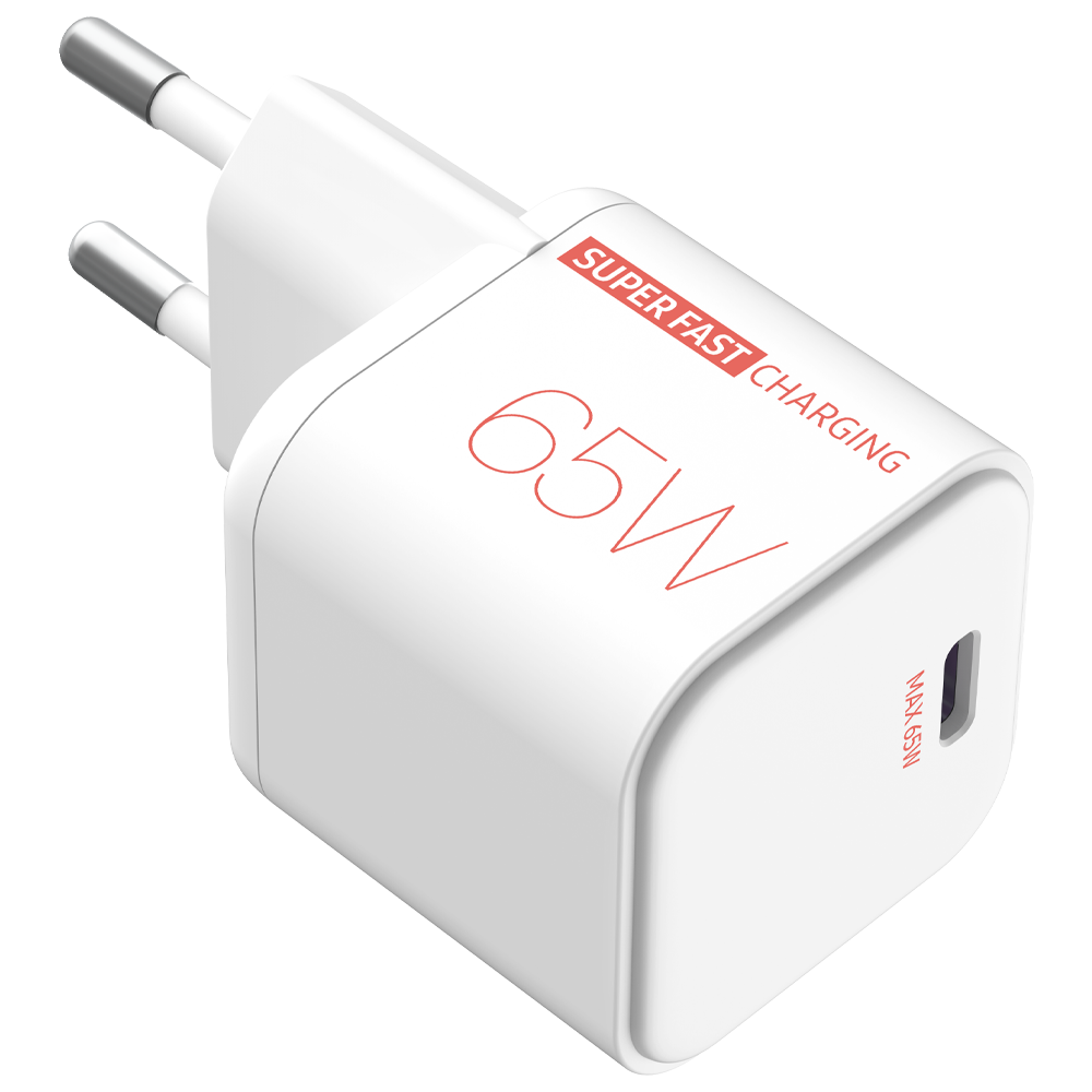 beclad. Mini 65W 1 Port Travel Adapter WHITE BT-PT165MWG-GR