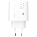 beclad. 45W Type C 1 port  Travel Adapter WHITE BE-PT646WG-GR