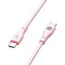 beclad. 60W C to C Silicone Charging Cable Pink BE-PC260PG-GR