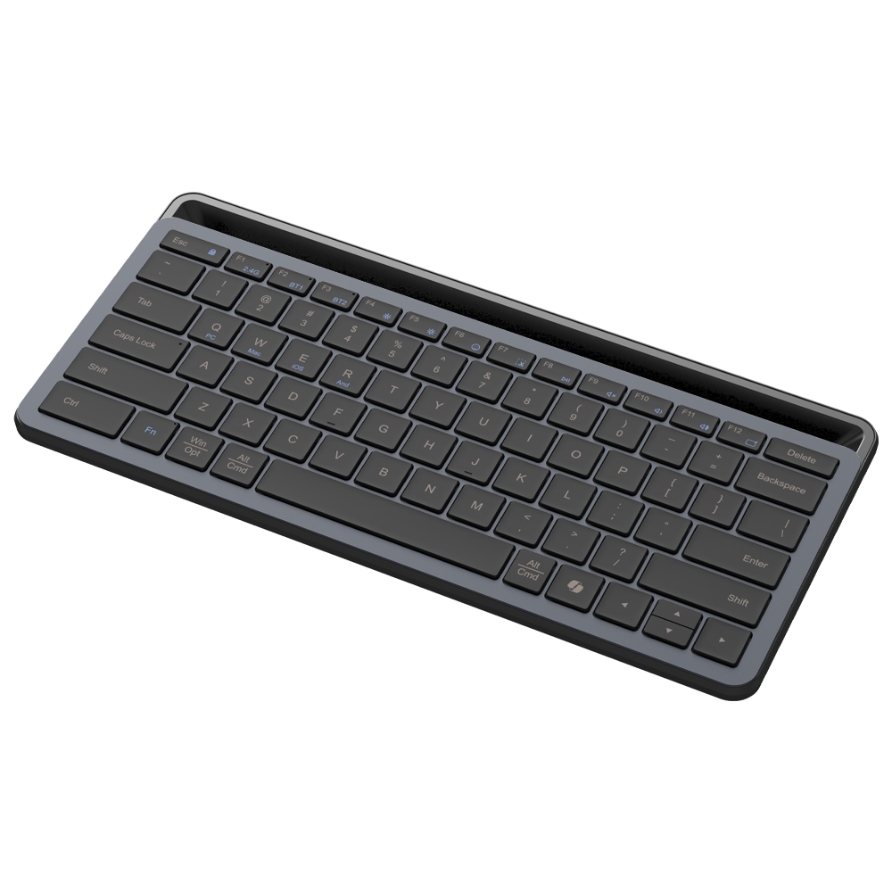 beclad. Bluetooth Keyboard with Stand(2.4G + 2 bluetooth) Black BE-NK201