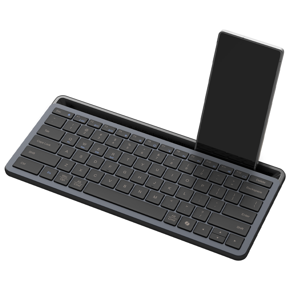 beclad. Bluetooth Keyboard with Stand(2.4G + 2 bluetooth) Black BE-NK201