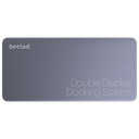 beclad. Double Display Docking Station Silver BE-ND001