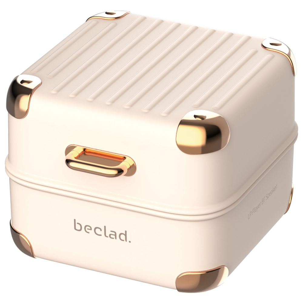 beclad. LP Player BT Speaker Beige BE-BS001V