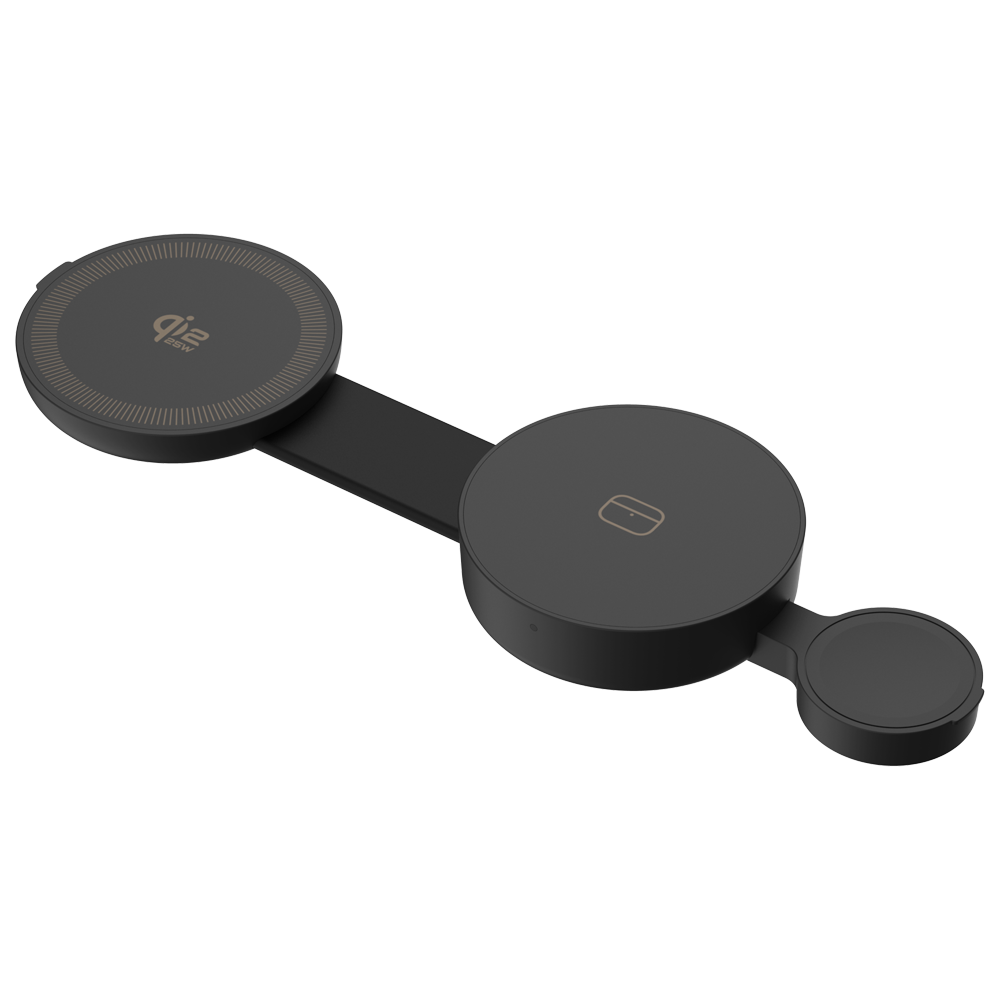 beclad. 3in1 Folding Wireless Charging Pad (Qi2.2) BLACK BE-PP301