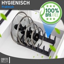 Topfdeckel Organizer, 28,2×15,1×9,1 cm, Plastik, Schwarz