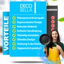 Topfdeckel Organizer, 28,2×15,1×9,1 cm, Plastik, Schwarz