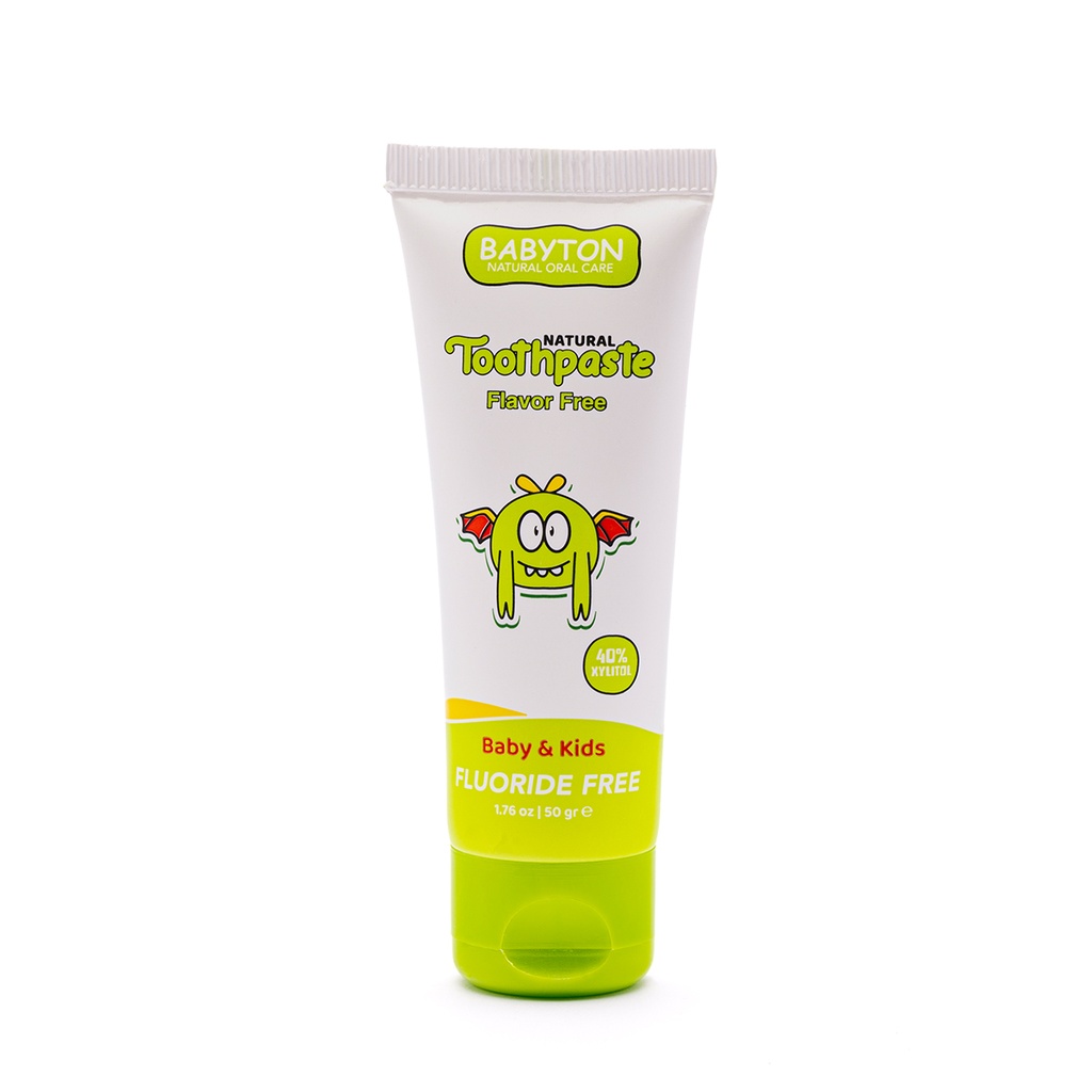 Babyton Natürliche Zahnpasta Tropischer Geschmack, SLS/Fluorid/Parabenfrei 50ml