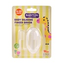 Babyton Silikon Fingerzahnbürste für Babys, Doppelseitig, BPA-frei, Weich