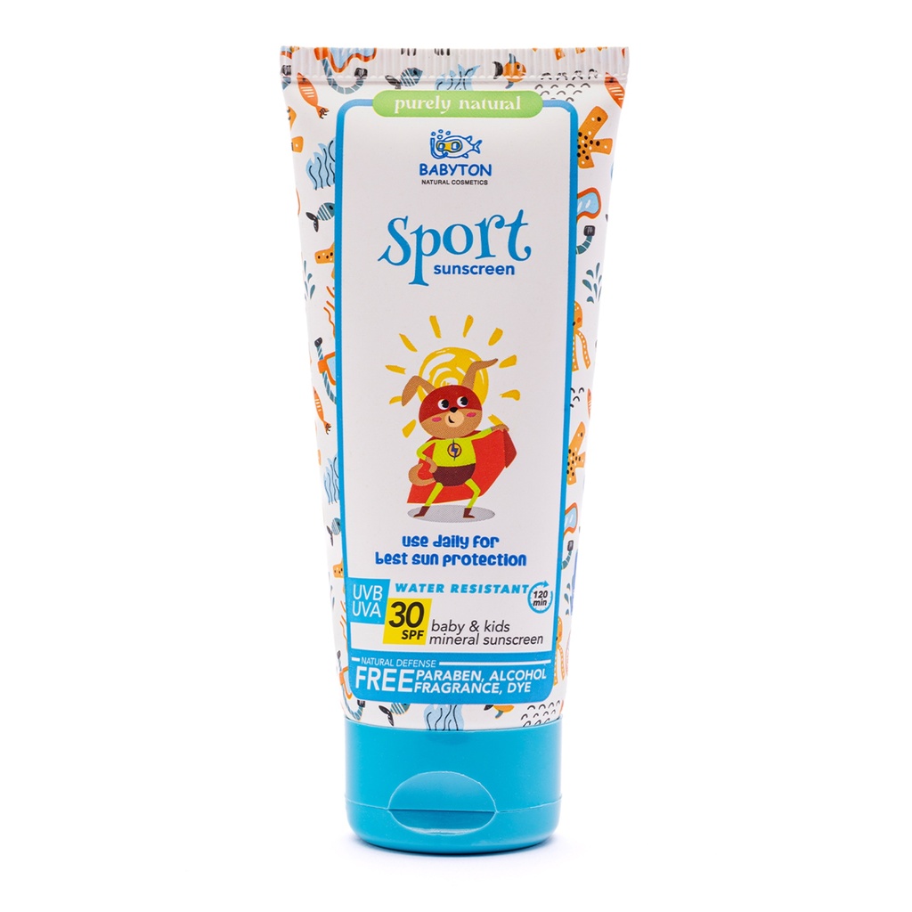 Babyton Mineral Sonnencreme SPF 30 für Babys & Kinder, Wasserfest, Sanft