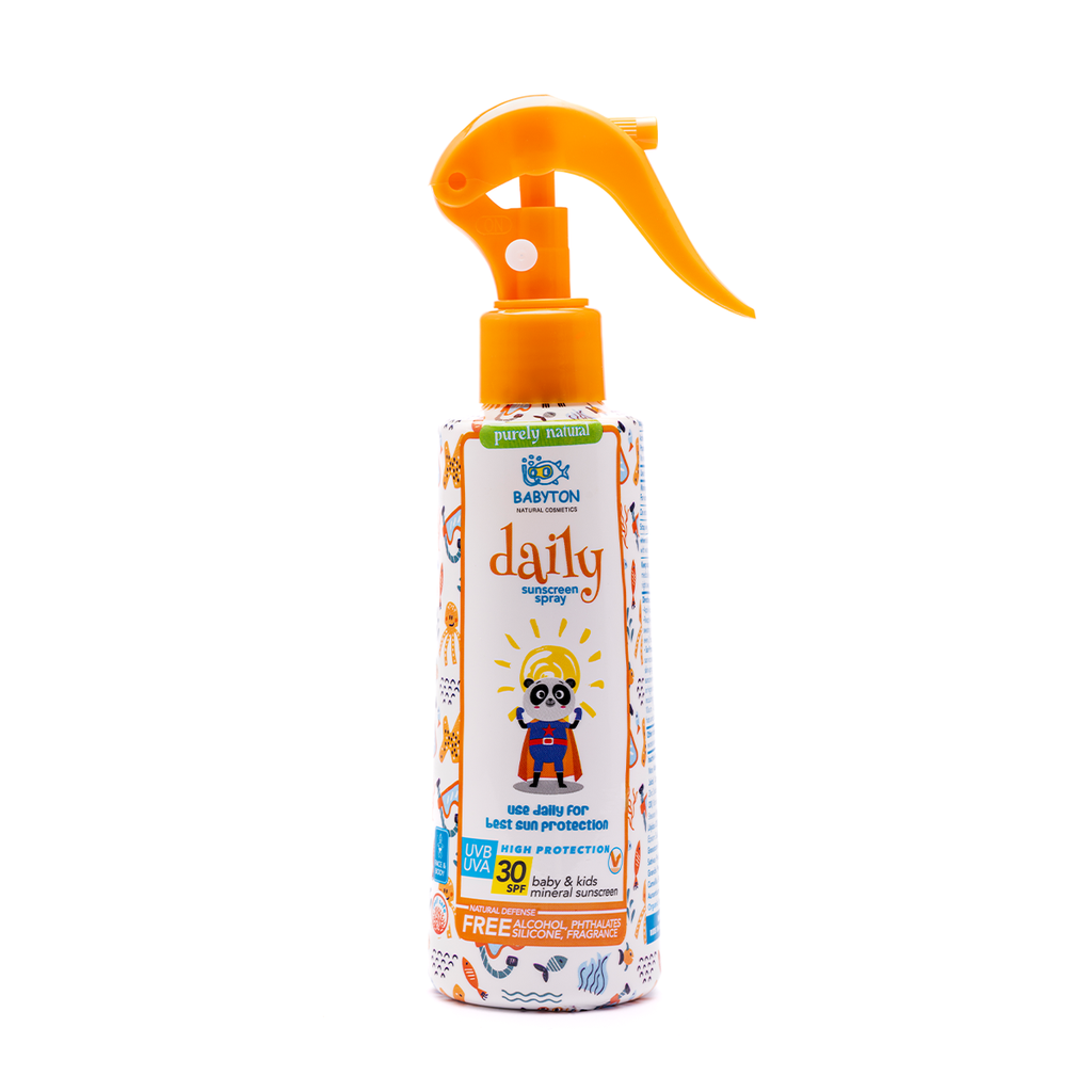 Babyton Kinder Sonnenspray SPF 30 | Wasserfest, Natürlich & Sanft für Babys