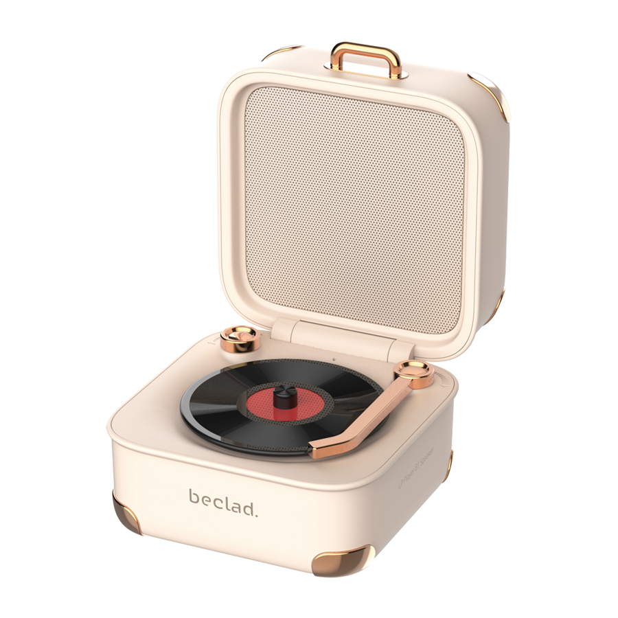 beclad. LP Player BT Speaker Beige BE-BS001V