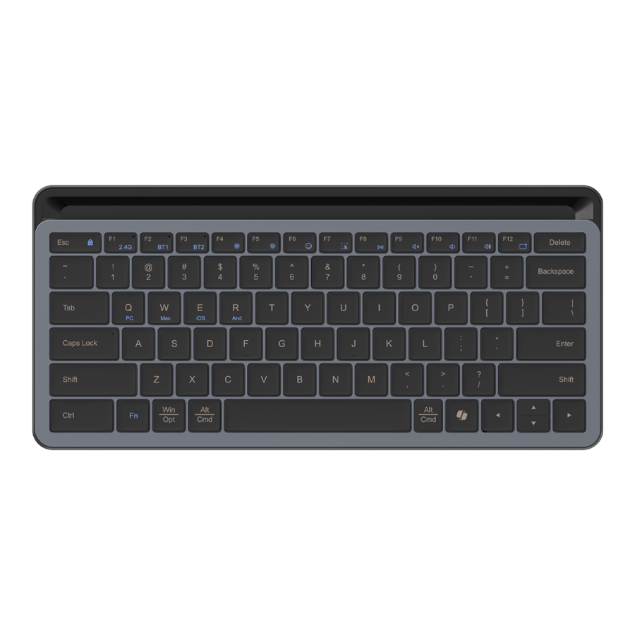 beclad. Bluetooth Keyboard with Stand(2.4G + 2 bluetooth) Black BE-NK201