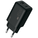 beclad. 45W 2 Port Travel Adapter (C+A Max 45W) BLACK BE-PT245BG-GR