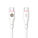 beclad. 60W C to C Silicone Charging Cable White BE-PC260WG-GR