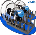 DecoBella 2 Stück Topfdeckelhalter 6 Fächer – platzsparender Küchen Organizer