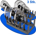 DecoBella 3 Stück Topfdeckelhalter 6 Fächer – platzsparender Küchen Organizer