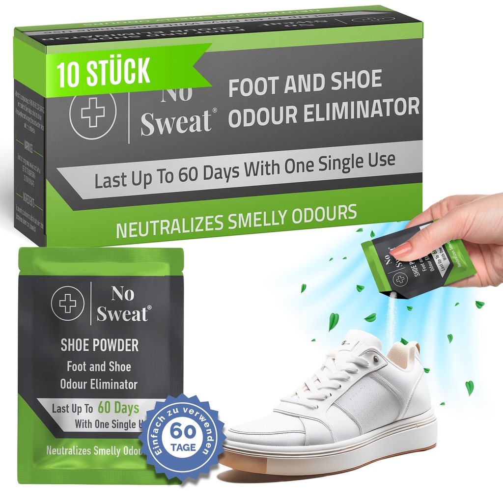 No Sweat Fußpuder( 1 Pack-10 PC )