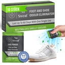 No Sweat® Schuhe Geruchsentferner | Pulverform | 10 Stück