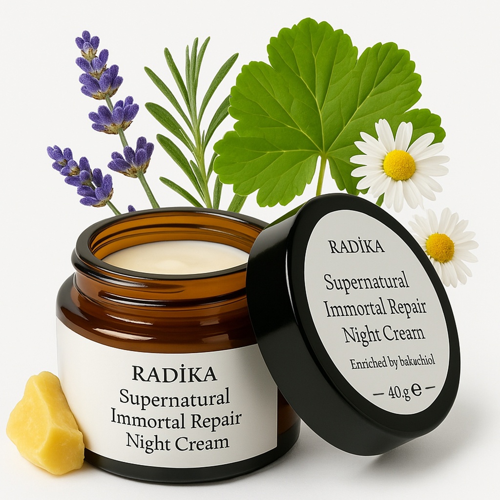 Nachtcreme, Reparierende,100% Rein, BIO, natürlich, 40 gr