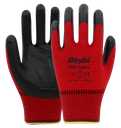 Beybi| 12 Paar Arbeitshandschuhe - Polyester, Nitrile 1/2 Coated, rutschfest