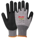 Beybi | 12 Paar Arbeitshandschuhe, Nitrile 1/2 Coated, robust