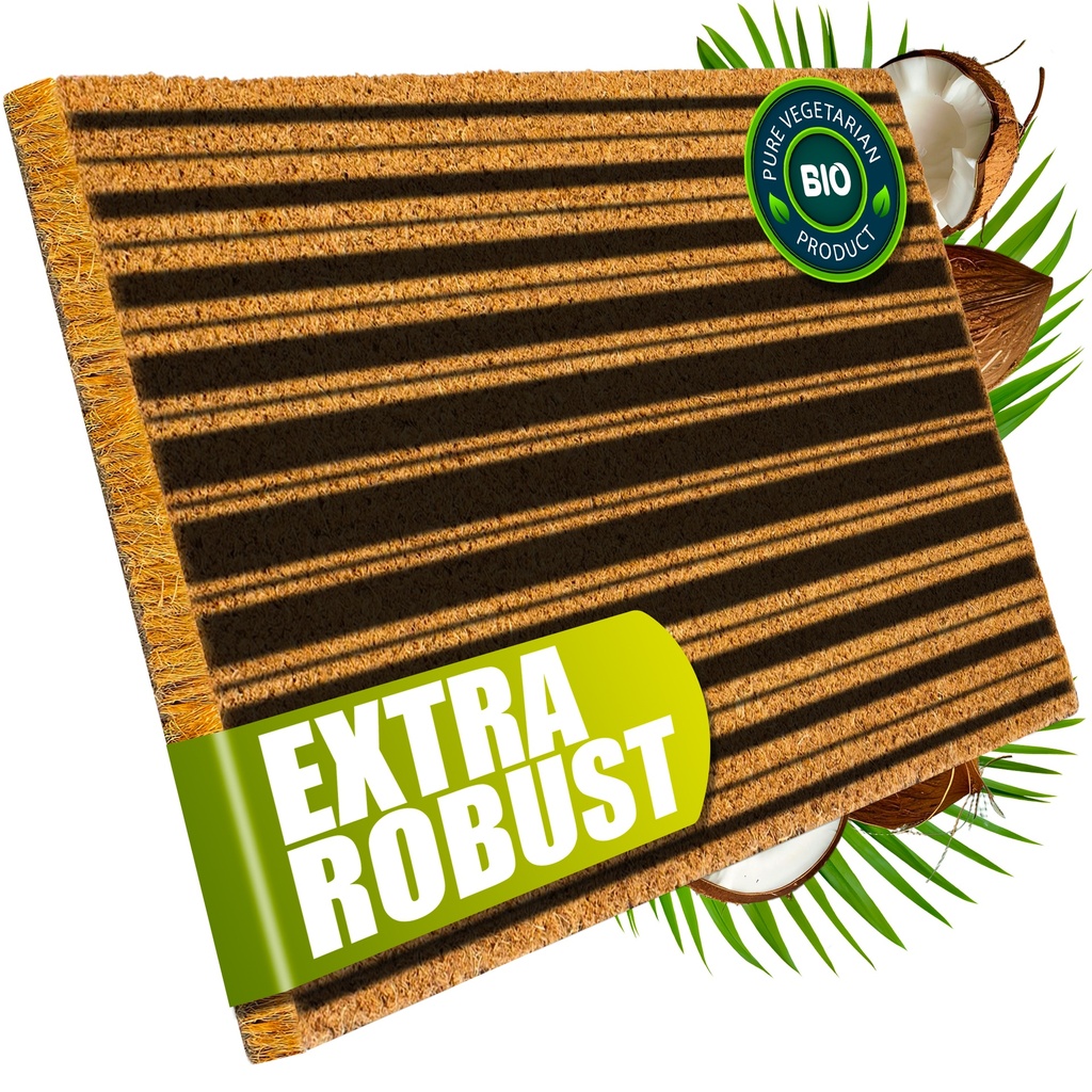 Decovetro® Kokosmatte Fußmatte | 40x60 cm | 100% natürliche Kokosfasern