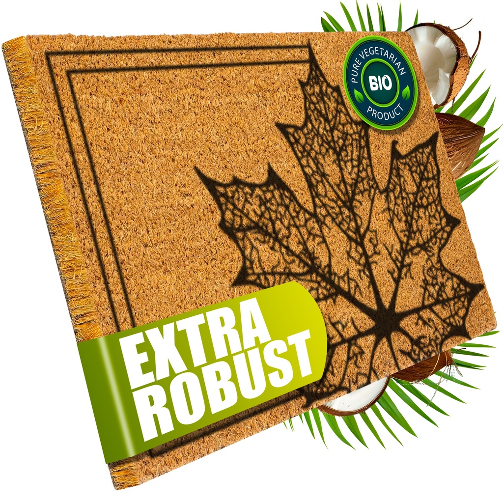 Decovetro® Kokosmatte Fußmatte | 40x60 cm | 100% natürliche Kokosfasern