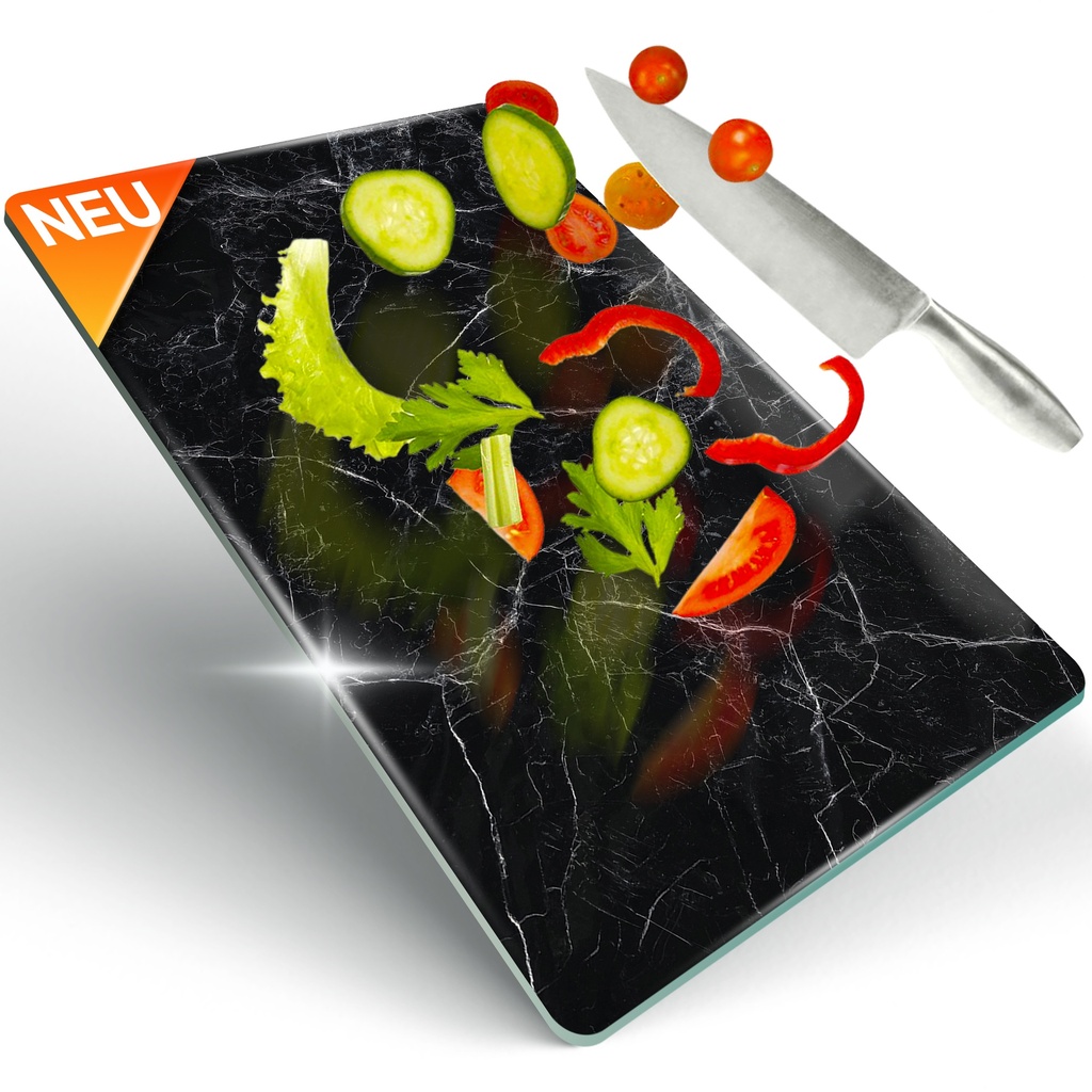 Decovetro Schneidebrett Glas |40x30cm | Glass Cutting Board | Leicht zu reinigen