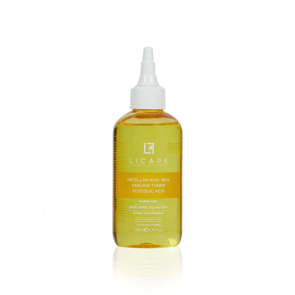 Peeling Gesichtswasser 200 ml - Mit Glycolsäure AHA-BHA & Tiefenreinigung