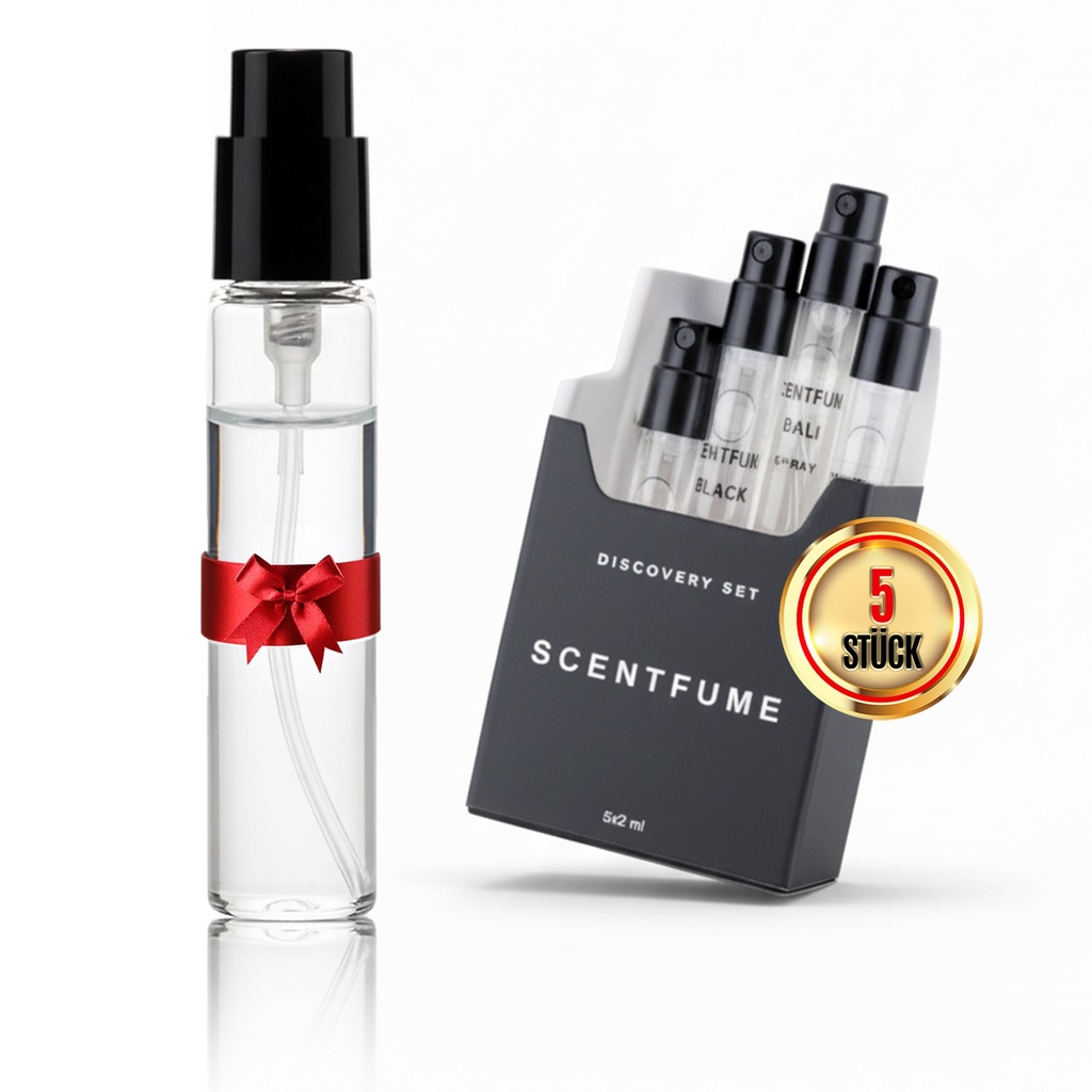 Scentfume Reed Diffuser Set 5x2ml Mystery, Bali, Amber Romance, Black, Biomist