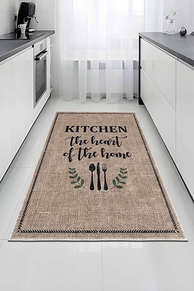 miqna Küchenläufer, rutschfeste & waschbare Matte im Landhausstil – Heart of Home